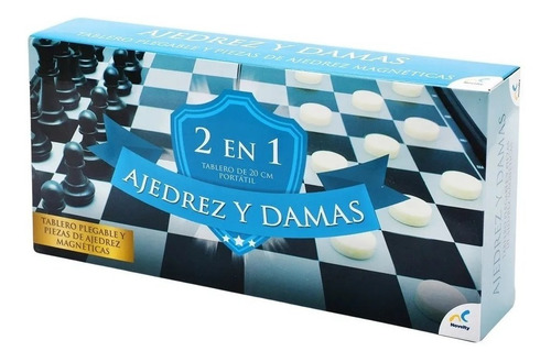 Ajedrez Y Damas Chinas Magnético 2 En 1