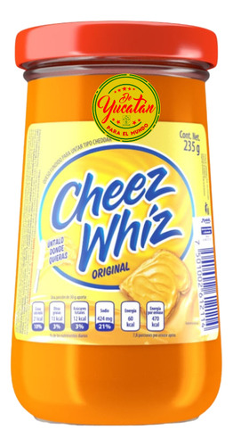 3 Quesos Fundido Cheez Whiz Para Untar Tipo Cheddar 235g