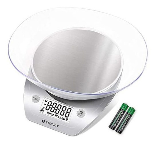 Etekcity 0.1g Escala De Alimentos, Bowl, Gramos 79hv N