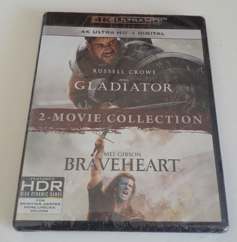 Braveheart / Gladiator Doble Pack Blu-ray 4k Ultra Hd