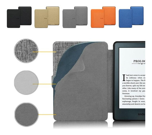 Funda Protectora De Microfibra Impermeable Para Kindle Kpw4