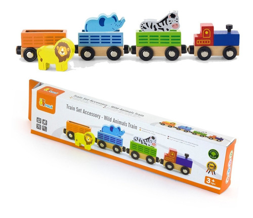 Set Tren Con Animales Imantado Para Niños - Viga