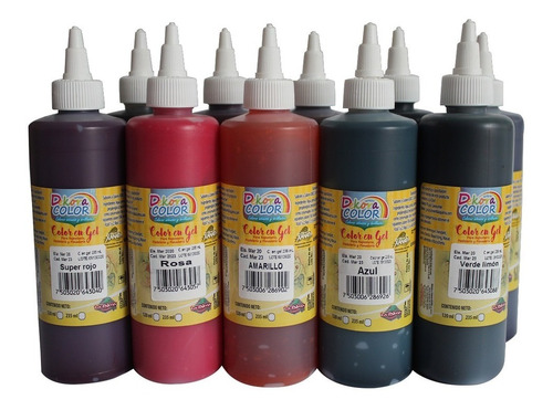 Kit Especial Colorante En Gel Para Repostería 10 X 235ml