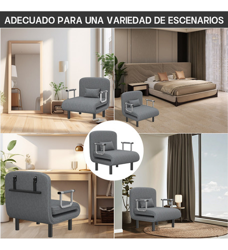 Sillón Sofa Cama Hogar Plegable Confort Reclinable Berger