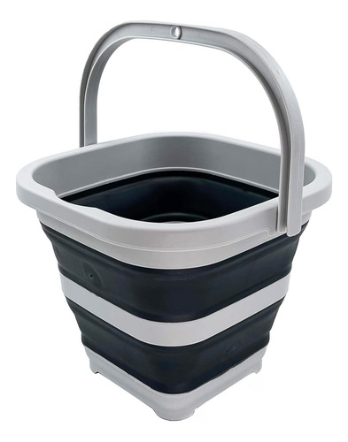 Cubo Rectangular Plegable De 5 Lt Para Camping Y Hogar