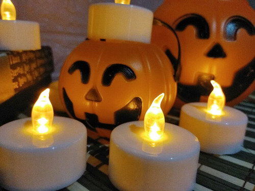 Imagen 7 de 10 de Velas A Pila Pack 12 Unidades - Vela Electrónica Luz Led