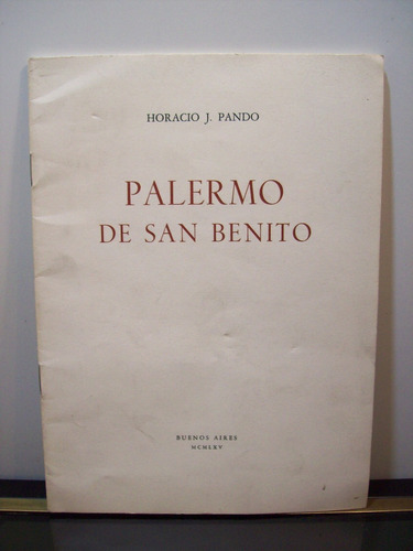 Adp Palermo De San Benito Horacio Pando / Bs. As. 1965