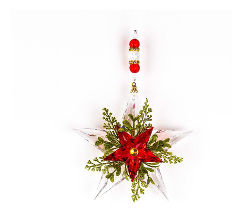 Adornos Navideños Running Doble Estrella Colgante Acrílico