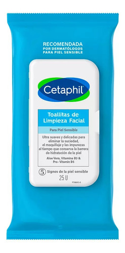 Cetaphil Toallitas Limpieza Facial Desmaquilla Piel Sensible