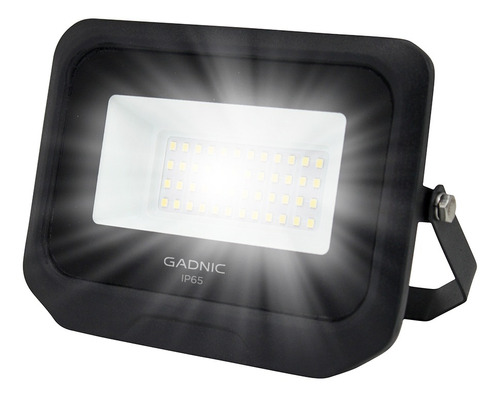 Reflector Led Blanco 50w Exteriores / Interiores 6500k Ip65 Color de la carcasa Negro