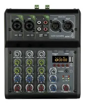 Comprar Mezcladora Amplificada Gochanmi Mini4 Potenciada 4 Canales