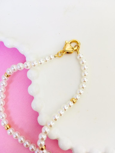 Imagem 3 de 5 de Colar Feminino Dourado Pérola Estrela Do Mar Praiana