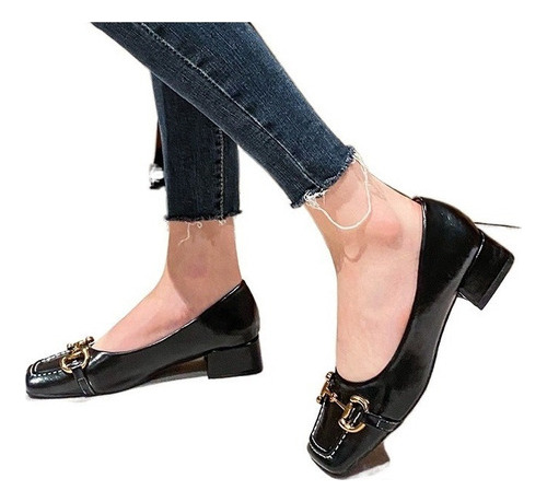 Zapatos De Mujer French Horsebit Tallas Grandes
