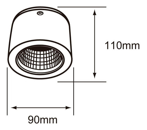 Imagen 3 de 3 de Spot De Sobreponer Interior, Negro 10w Luz Cálida Tecnolite