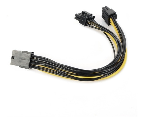 Imagem 3 de 5 de Cabo Conector De Energia 8 Pinos Para 2 Saídas 6+2 Pinos Pci
