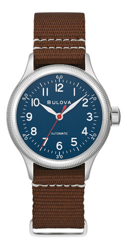 96a282 Reloj Bulova Mechanicals Military Cafe/azul