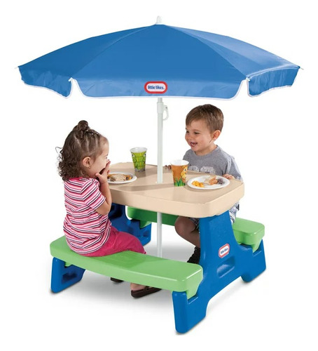 Little Tikes Easy Store Jr. Mesa De Picnic Con Sombrilla