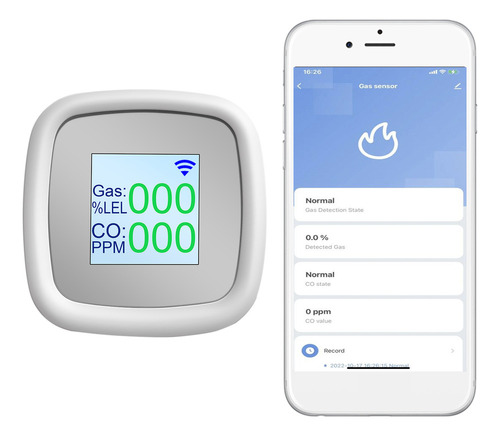 Detector De Gas Combustible Wi-fi, Alarma De Gas Digital, Co