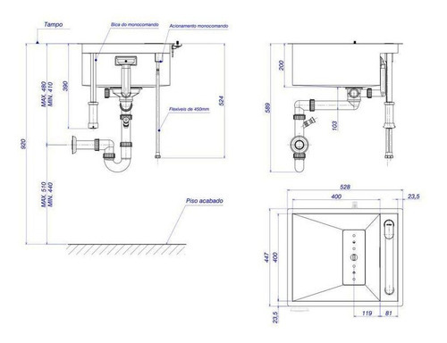 Cuba Deca Cozinha Com Monocomando Supra Hide Inox