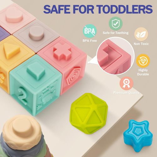 Juego De Juguetes Jyusmile Montessori 5 En 1 Para 6 A 12 Mes
