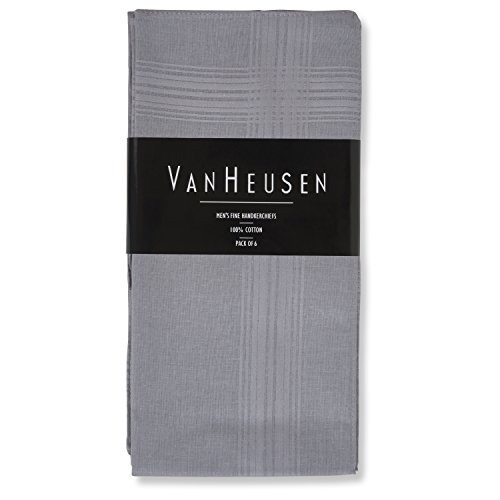 Van Heusen Paquete De 6 Pañuelos Finos Para Hombre 100% Algo