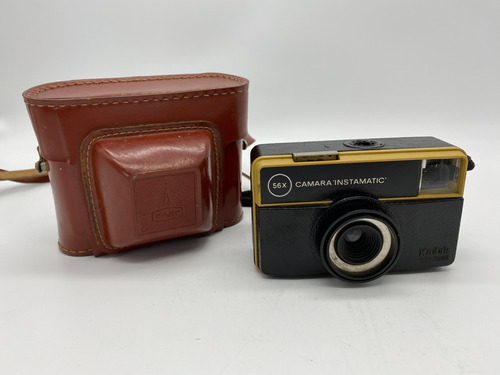Camara Kodak Instamatic 56 X Con Estuche En Cuero Decorativa