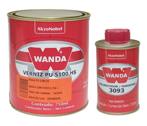 Wanda Barniz Pu 5100 0.75l + Endurecedor 3093 0.15lt