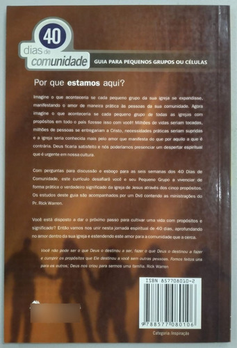 Livro: Juntos Somos Melhores - Por Que Estamos Aqui? - Editora Propósitos (Usado)