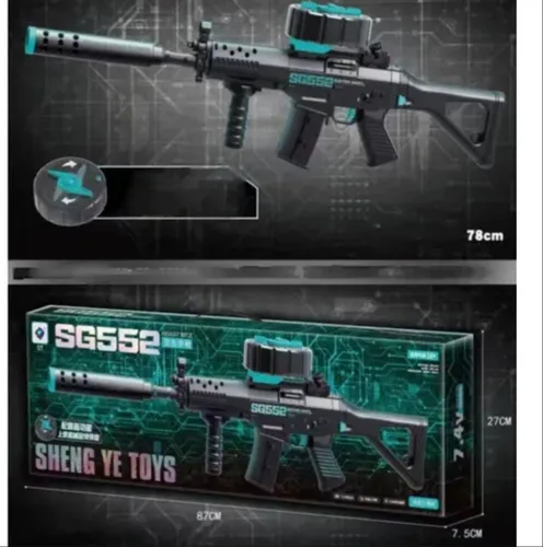 Pistola De Juguetes Lanza Balas Hidrogel Rifle Sg552 20 Mts