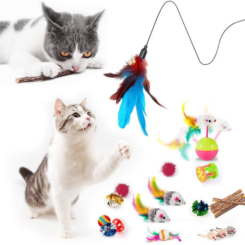 Imagen 2 de 8 de Pack Set Juguetes Anti Estrés Para Gatos Juegos Didácticos
