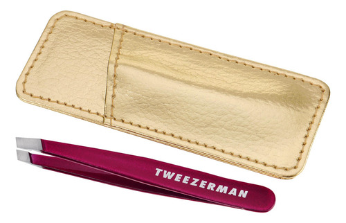 Tweezerman Mini Pinzas Inclinadas Color Fucsia Celestial Con