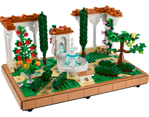Conjunto De Construção Icons Jardim Da Fonte 1302 Peças Lego