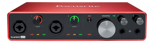 Interface De Áudio Usb Focusrite Scarlett 8i6 3a Geração