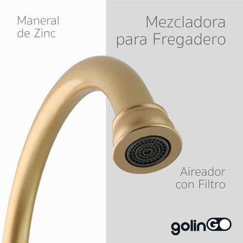 Llave Mezcladora Para Fregadero 8 Pulgadas Solvex Grifo Negro