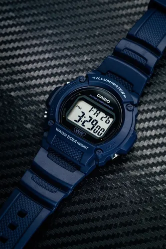 Reloj Casio W-219h-2av Azul Deportivo Digital Resistente Agu