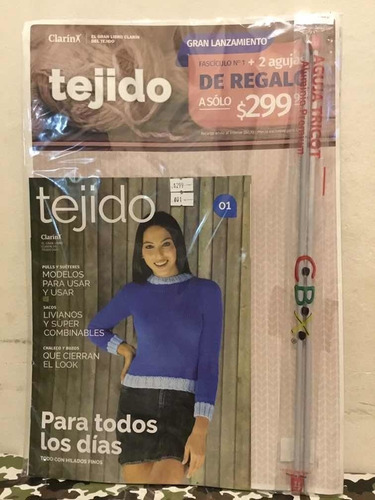 Colección Tejidos Clarin Fascículo Nro 1 + Agujas