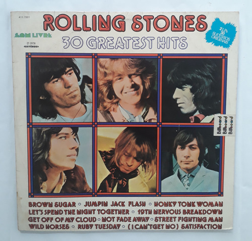 2x Vinil (vg/+) The Rolling Stones 30 Greatest Hits Ed Br 78