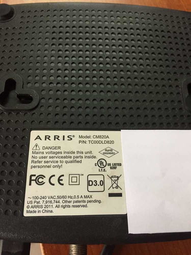 Imagen 3 de 3 de Módem Inter Arris Protocolo Docsis 3.0