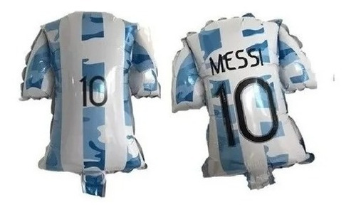 Pack X 10 Globos Camiseta Futbol Argentina Messi 10 14 PuLG
