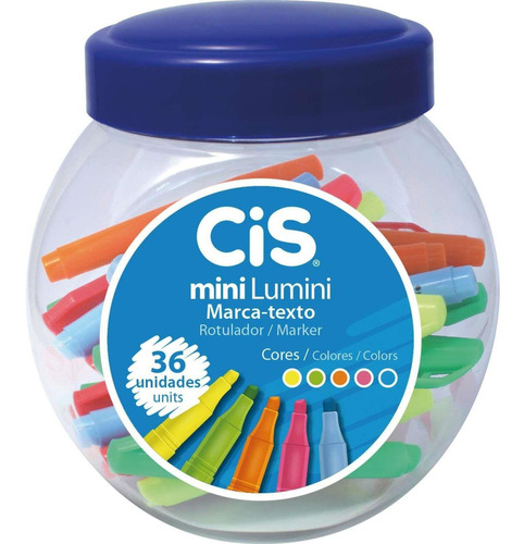 Caneta Marca Texto Cis Mini Lumini (36 Unidades) - Sertic