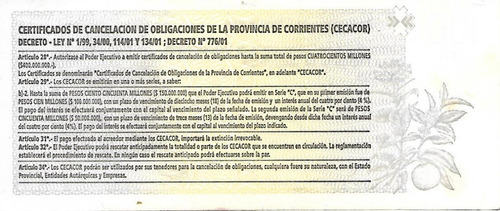 Ec# 328 Bono Corrientes 100 Pesos Serie C 2da Em Ex- Palermo (Usado)