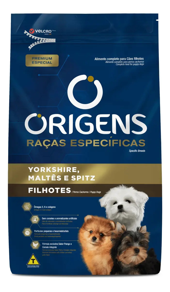 Ração Origens Cães Filhotes York, Maltes E Sptiz - 3kg