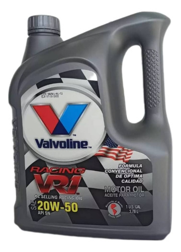 Aceite Mineral Valvoline Racing Vr1 Sae 20w50 Galon Acme