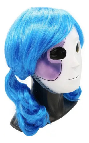 Peluca De Cosplay Sallyface Azul Para Sally Face Con
