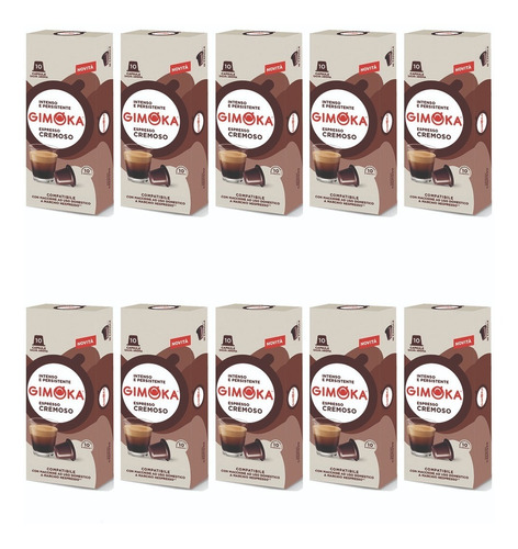 100 Capsulas Gimoka Espresso Cremoso Compatibles Nespresso