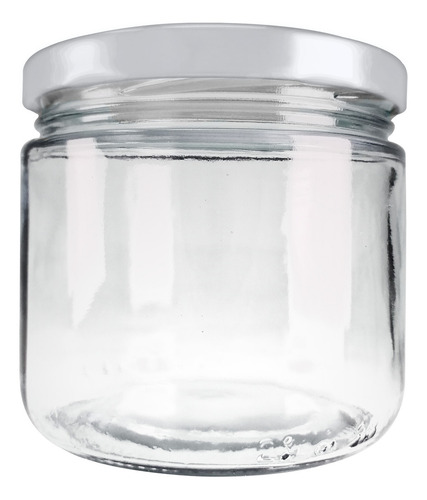 Frasco Vidrio 12 Oz 350 Ml Recuerdos Conservas 100 Color Blanco