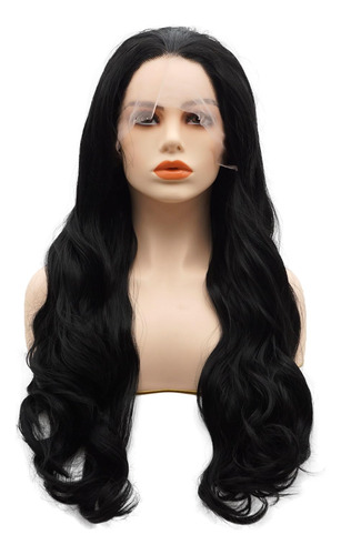 Lushy Beauty- Peluca De Cabello Sintético Con Encaje Frontal