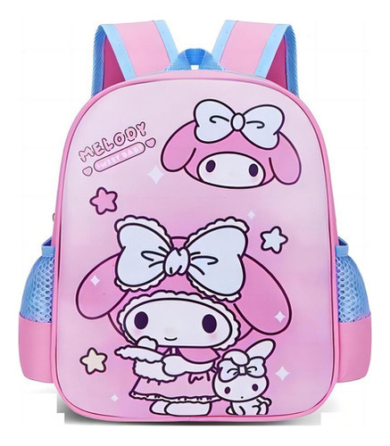 Exquisita mochila para niñas de jardín de infantes Kuromi Melody, color rosa medio