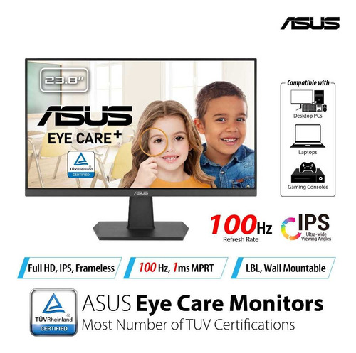 Monitor Asus Va24ehf 24 Fhd Ips Adaptive Sync Hdmi- Boleta