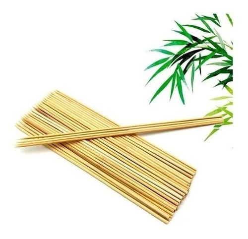 Palillos Para Brochetas Palo De Bambú Madera 15cm 90pzs